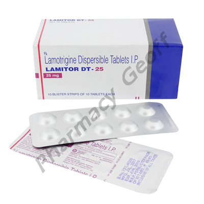 Lamitor DT (Lamotrigine) - 25mg (10 Tablets)