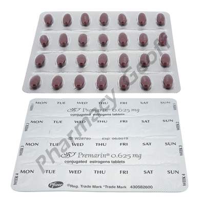 Premarin (Conjugated Oestrogens) - 0.625mg (28 Tablets)