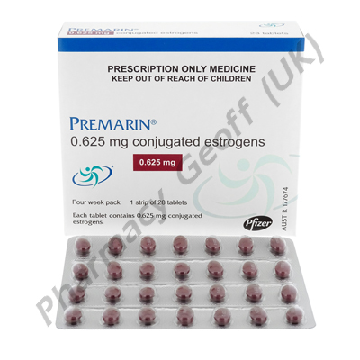 Premarin (Conjugated Oestrogens) - 0.625mg (28 Tablets)