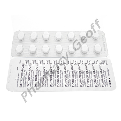 Escitalopram-Apotex (Escitalopram) - 20mg (28 Tablets)