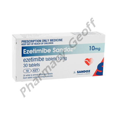 Ezetimibe Sandoz (Ezetimibe) - 10mg (30 Tablets)