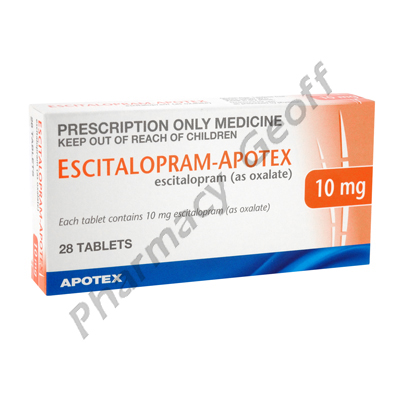 Escitalopram-Apotex (Escitalopram) - 10mg (28 Tablets)