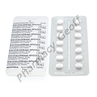 Escitalopram-Apotex (Escitalopram) - 10mg (28 Tablets)