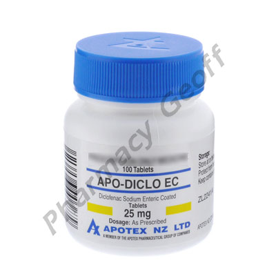 Apo-Diclo EC (Diclofenac Sodium) - 25mg (100 Tablets)