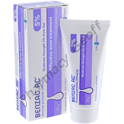 Benzac AC Gel (Benzoyl Peroxide) - 50mg/g (50g Tube)