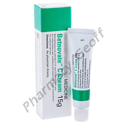 Betnovate-C Cream (Betamethasone Valerate/Clioquinol) - 0.1%/3.0% (15g Tube)