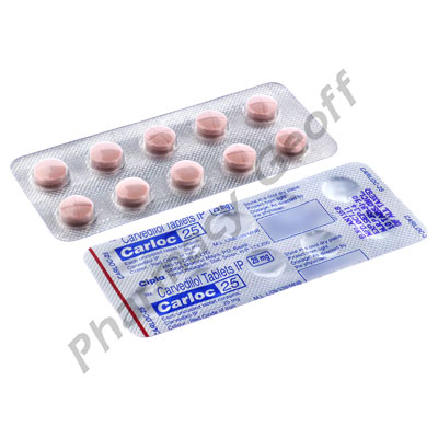 Carloc 25 (Carvedilol BP) - 25mg (10 Tablets) 