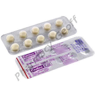 Carloc 6.25 (Carvedilol BP) - 6.25mg (10 Tablets) 