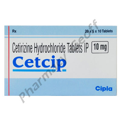 Cetcip (Cetrizine Hydrochloride) - 10mg (10 Tablets)