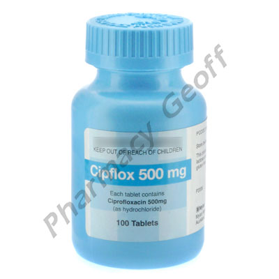 Cipflox (Ciprofloxacin Hydrochloride) - 500mg (100 Tablets) 