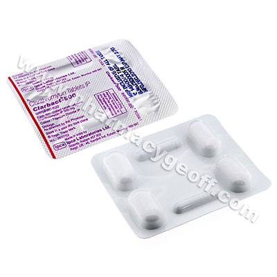 Clarbact 500 (Clarithromycin) - 500mg (4 Tablets) 