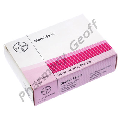 Diane-35 ED (Cyproterone Acetate/Ethinyl Estradiol) - 3 x 28 Tablets 