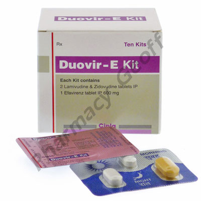 Duovir-E Kit (Lamivudine/Zidovudine/Efavirenz) - 150mg/300mg/600mg (3 Tablets)