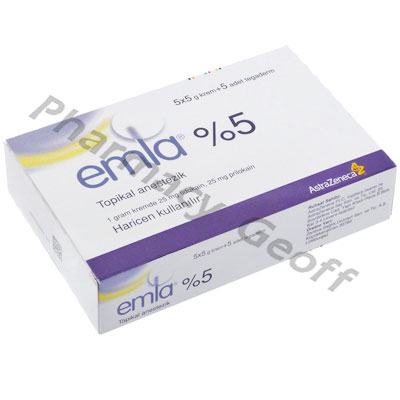 Emla 5% Cream (Lidocaine / Prilocaine Hydrochloride) - 2.5%/2.5% (5g x 5 Tubes) 