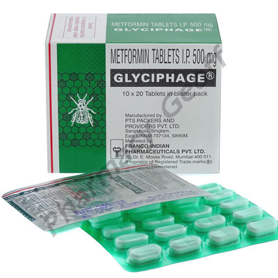 Glyciphage-500 (Metformin) - 500mg (20 Tablets)