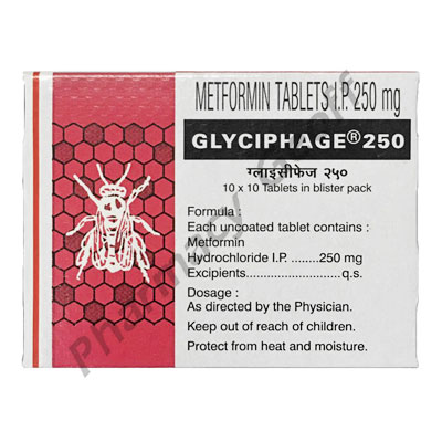 Glyciphage-250 (Metformin) - 250mg (10 Tablets)