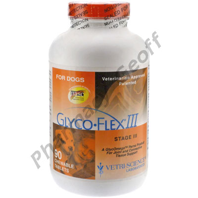 Glyco Flex III (Perna Canaliculus/Glucosamine HCL/Dimethylglycine/Methylsulfonylmethane/Manganese/Vitamin C/Vitamin E/Selenium/Grape Seed Extract/Glutathione) - 90 Tablets 