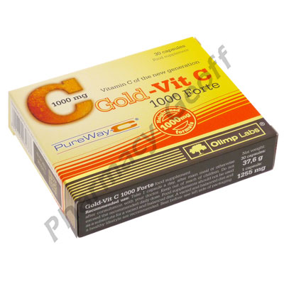 Gold-Vit C 1000 Forte (PureWay-C/Vitamin C/Citrus Bioflavonoids) - 1111mg/1000mg/25mg (30 Capsules) 