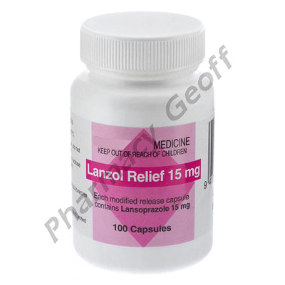 Lanzol Relief (Lansoprazole) - 15mg (100 Capsules)