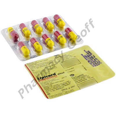 Lipicard (Fenofibrate) - 200mg (10 Capsules) 