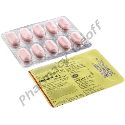 Lipicard (Fenofibrate) - 160mg (10 Tablets) 