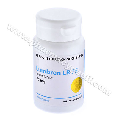 Lumbren LR 75mg (Lumbrokinase/Vitamin) (90 Capsules) 