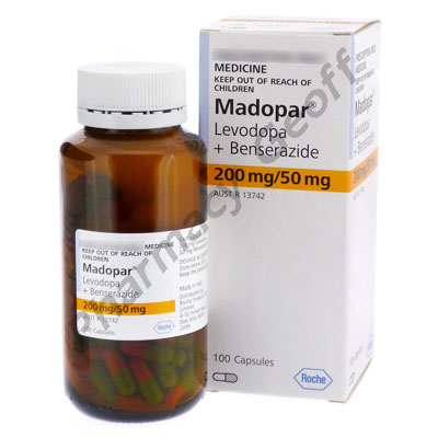 Madopar (Levodopa/Benserazide) - 200mg/50mg (100 Capsules) 