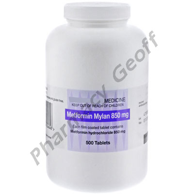 Metformin Mylan (Metformin Hydrochloride) - 850mg (500 Tablets)