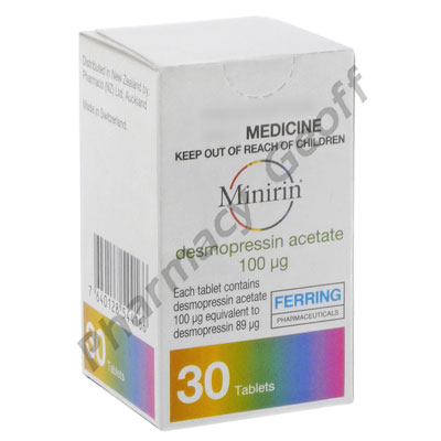 Minirin (Desmopressin Acetate) - 0.1mg (30 Tablets) 