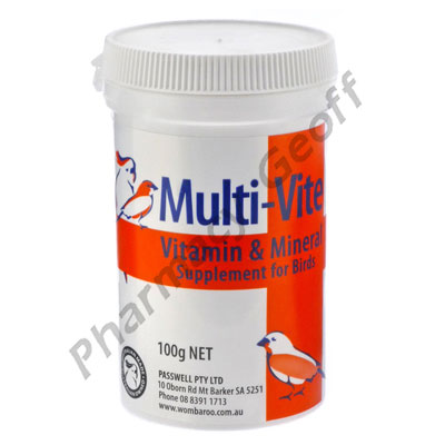 Multi-Vite For Birds (Vitamin/Mineral/Nutritional Supplements) - 100g