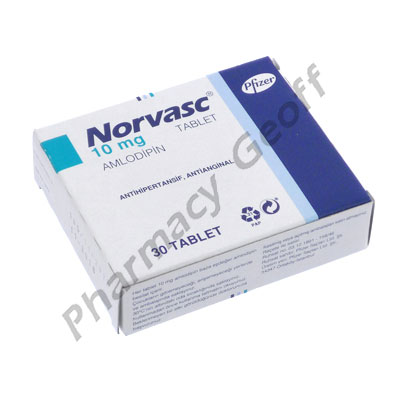 Norvasc (Amlodipine Besylate) - 10mg (30 Tablets)(Turkey) 