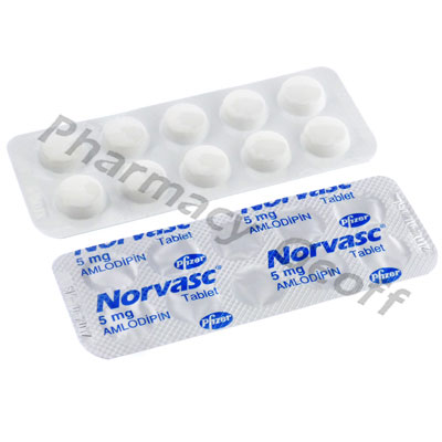 Norvasc (Amlodipine Besylate) - 5mg (30 Tablets)(Turkey)