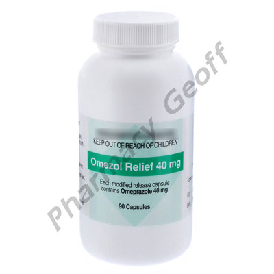 Omezol Relief (Omeprazole) - 40mg (90 Capsules) 