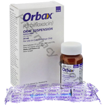 Orbax Oral Suspension (Orbifloxacin) - 30mg/mL (20mL)