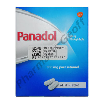 Panadol (Paracetamol) - 500mg (24 Tablets) (Turkey)