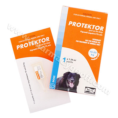 Protektor Spot-On (Fipronil Liquid) - 9.7% w/v (1 x 1.34ml pipette) 