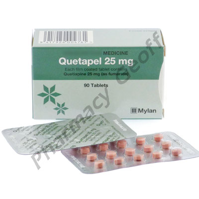 Quetapel (Quetiapine Fumarate) - 25mg (90 Tablets)