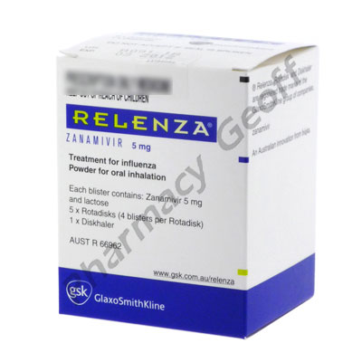 Relenza (Zanamivir) - 5mg (20 Rotacaps and 1 Diskhaler) 