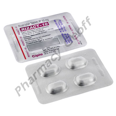 Rizact-10 (Riztriptan) - 10mg (4 Tablets) 