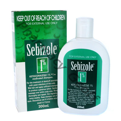Sebizole Shampoo (Ketoconazole) - 1% (200mL Bottle) 