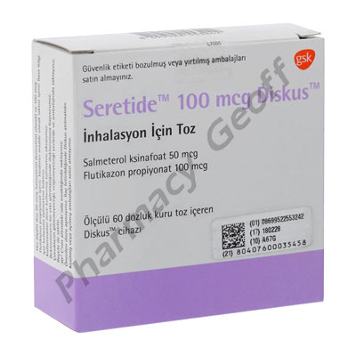 Seretide Diskus (Fluticasone Propionate/Salmeterol Xinafoate) - 100mcg/50mcg (60 Doses)