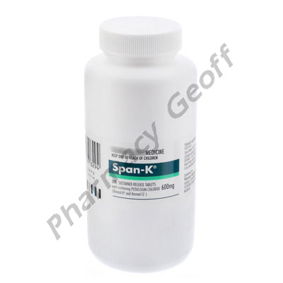 Span K (Potassium Chloride) - 600mg (200 Tablets) 