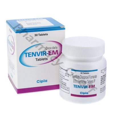 Tenvir-EM (Tenofovir Disoproxil Fumarate/Emtricitabine) - 300mg/200mg (30 Tablets) 