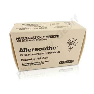 Allersoothe (Promethazine Hydrochloride) - 25mg (100 Tablets) 