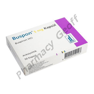 Buspon (Buspirone Hydrochloride) - 5mg (50 Capsules)