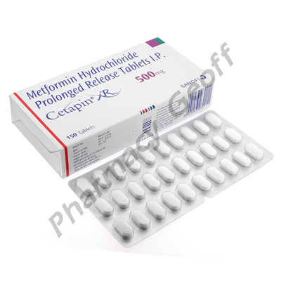 Cetapin XR 500mg (Metformin Hydrochloride) - 500mg (150 Tablets)
