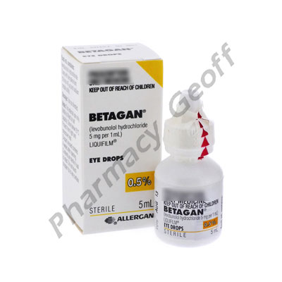 Betagan Eye Drops (Levobunolol Hydrochloride) - 0.5% (5mL Bottle)