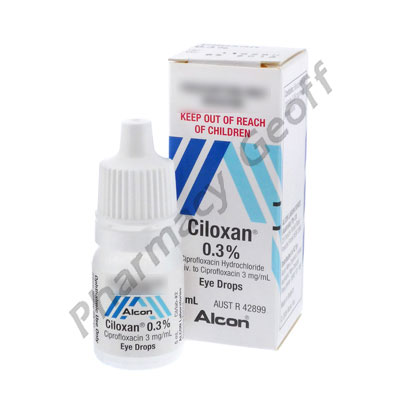 Ciloxan Eye Drops (Ciprofloxacin Hydrochloride) - 0.3% (5mL Bottle)