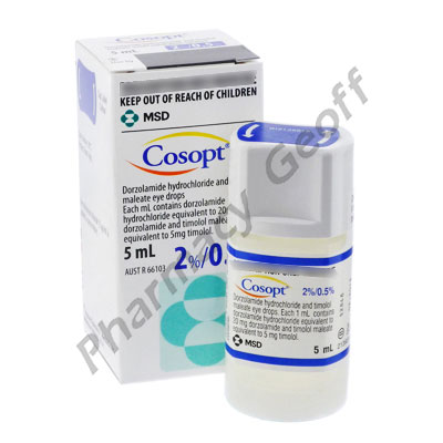 Cosopt (Timolol Maleate/Dorzolamide Hydrochloride) - 0.5%/2% (5mL Bottle)