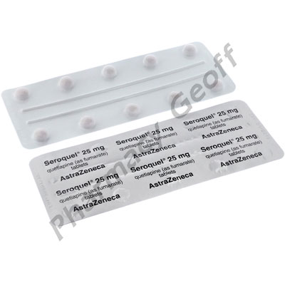 Seroquel (Quetiapine Fumarate) - 25mg (60 Tablets)